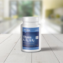 Load image into Gallery viewer, Vitamin A, D3, K2 | 60 Capsules | Optimal.Health