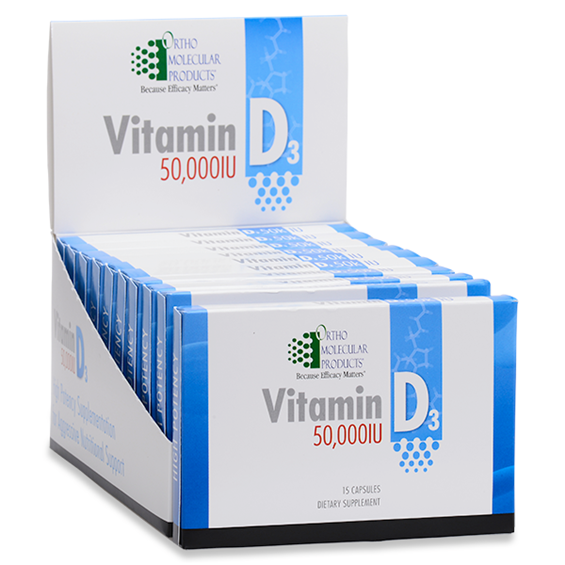 Vitamin D3 50,000 IU 15 Capsules Ortho Molecular Products