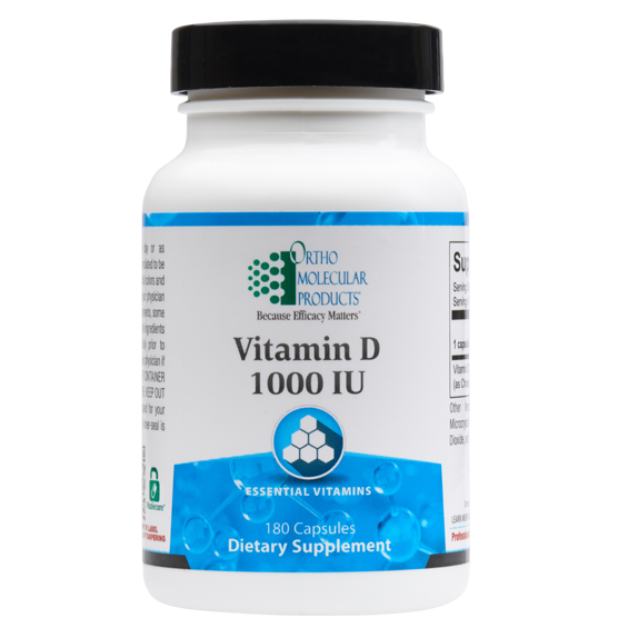 Vitamin D 1,000 IU 180 Capsules Ortho Molecular Products