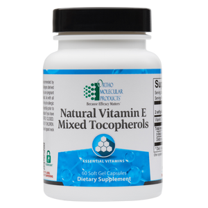 Natural Vitamin E Mixed Tocopherols 120 Soft Gel Capsules Ortho Molecular Products