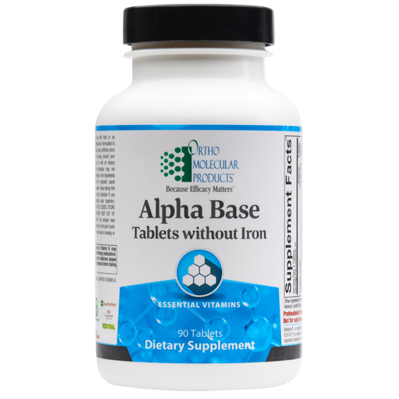 ALPHA BASE TABLET WITHOUT IRON 90 Tablets Ortho Molecular Products – HRT