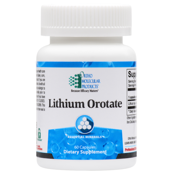 Lithium Orotate 60 Capsules Ortho Molecular Products