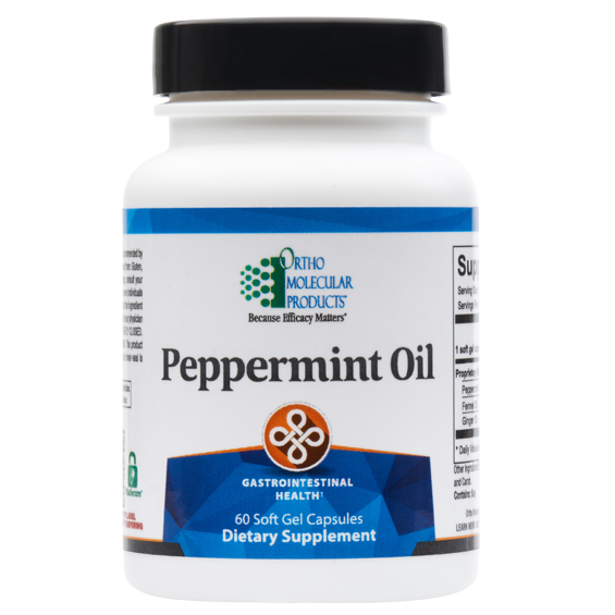 Peppermint Oil 60 Soft Gel Capsules Ortho Molecular Products