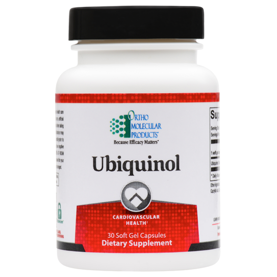 Ubiquinol 30 Soft Gel Capsules Ortho Molecular Products