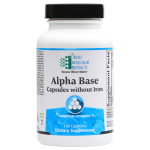 Alpha Base Capsules without Iron 120 Capsules Ortho Molecular Products
