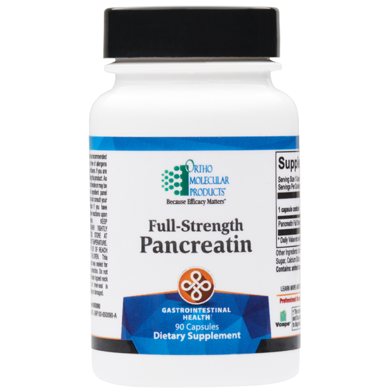 Full-Strength Pancreatin 90 Capsules Ortho Molecular Products