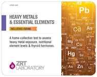 Comprehensive Metals & Nutrients Profile - Hg, Cd, Pb, Zn, Cu, Se & Mg (blood spot); I, Se, Br, Li, As, Cd, Hg & Crtn (dried urine) Test Kit ZRT Lab - HrtORG