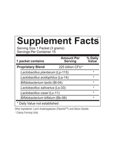 Probiotic 225 15-3g Packets Ortho Molecular Products