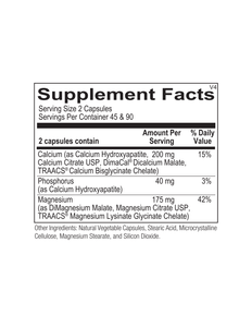 Reacted Cal-Mag 180 Capsules Ortho Molecular Products
