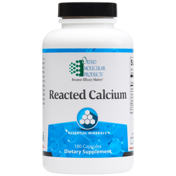 Reacted Calcium 180 Capsules Ortho Molecular Products