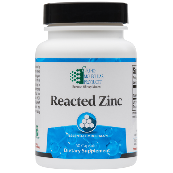 Reacted Zinc 60 Capsules Ortho Molecular Products