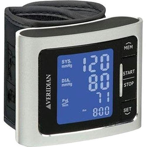 Veridian Metallic Style Digital Wrist Blood Pressure Monitor
